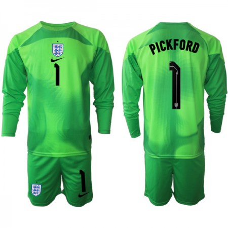 Camisetas Inglaterra PICKFORD 1 Portero Copa Mundial 2022 Manga Larga Verde - Niño (+ Pantalones) Camisetas Inglaterra PICKFORD 1 Portero Copa Mundial 2022 Manga Larga Verde - Niño (+ Pantalones)